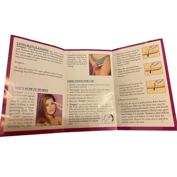 Sonique Hair Removal System Only As Seen On TV Beauty Tools Cosmetic Vintage - Picture 15 of 15